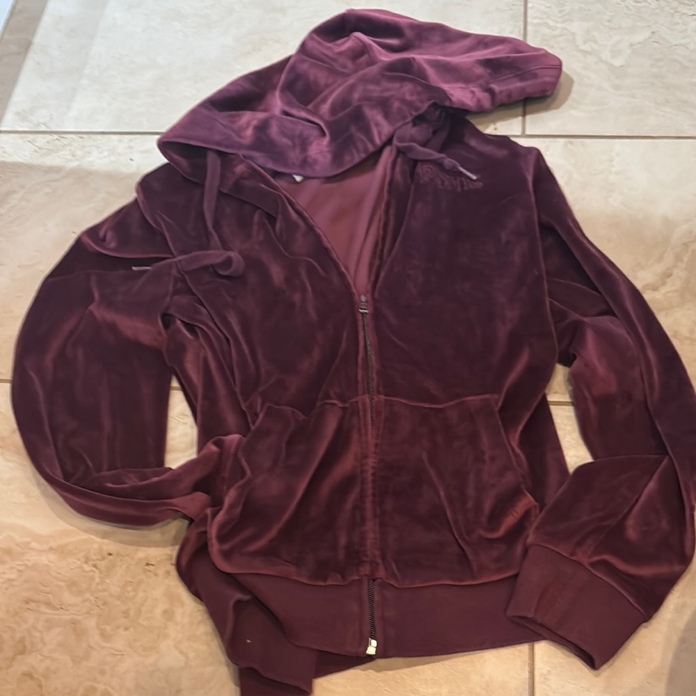 PINK Victoria's Secret Red Velvet Jacket